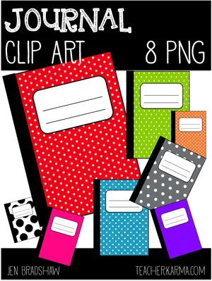 Colorful Notebook Covers Clipart PNG image