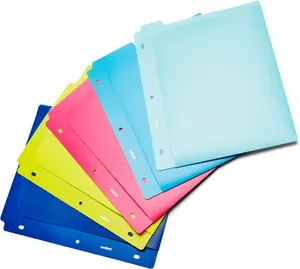 Colorful Notebook Paper Stack PNG image