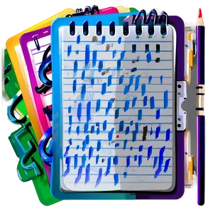Colorful Notebook PNG 05252024