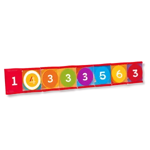 Colorful Number Line For Preschool Png Qni PNG image