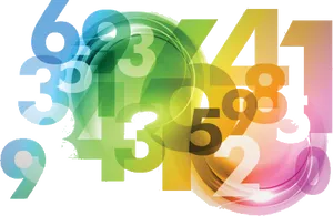 Colorful_ Numbers_ Abstract PNG image