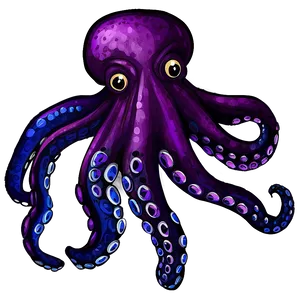 Colorful Octopus Drawing PNG Rng13