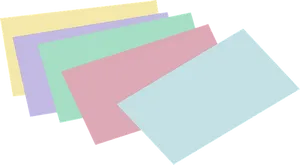 Colorful Office Paper Sheets PNG image