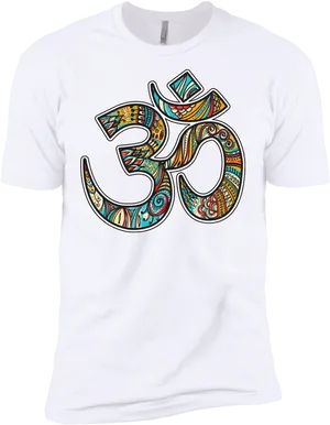 Colorful Om Symbol T Shirt Design PNG image