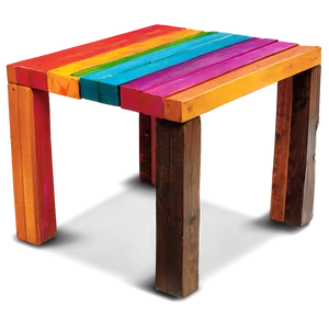 Colorful Outdoor Table PNG 06282024