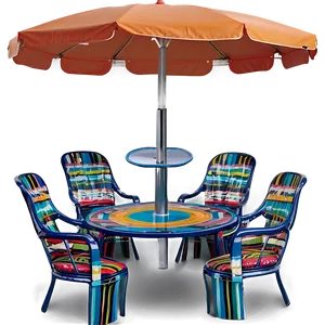 Colorful Outdoor Table PNG 91