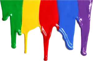 Colorful Paint Drips Background PNG