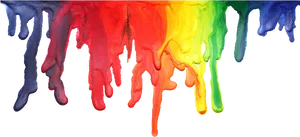 Colorful Paint Dripson Grey Background PNG