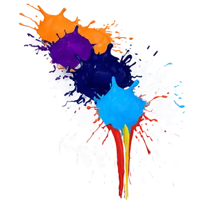 Colorful Paint Splash PNG 14