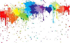 Colorful Paint Splatter Background PNG image