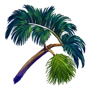 Colorful Palm Leaves PNG Shx