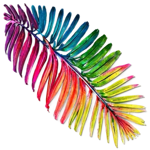 Colorful Palm Leaves PNG Yoy