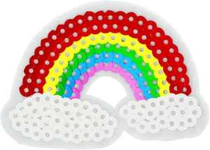 Colorful Paper Circle Rainbow Craft PNG image