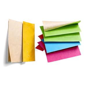 Colorful Paper Note Pieces Png Bqp PNG image