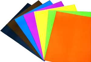 Colorful Paper Sheets Fan Formation PNG image