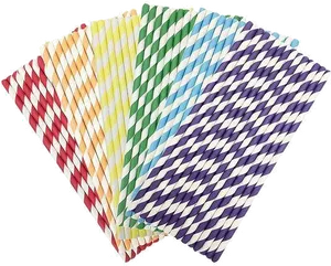 Colorful Paper Straws Collection PNG image