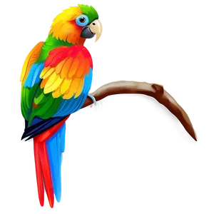 Colorful Parrot Bird PNG Pgw