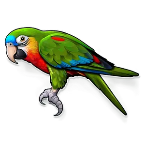 Colorful Parrot Sticker Png 05252024 PNG image