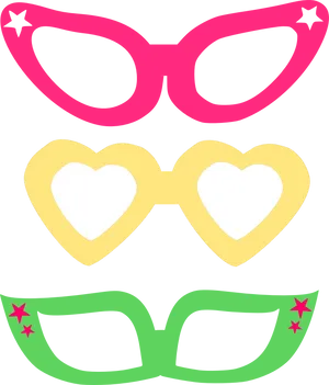 Colorful Party Glasses Vector