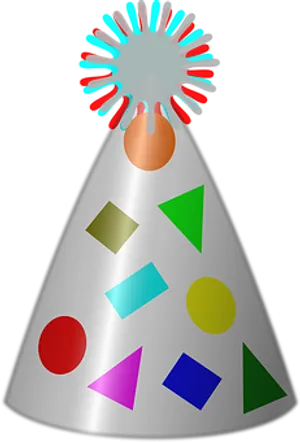 Colorful Party Hat Illustration PNG image