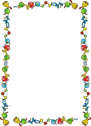 Colorful Party Page Border PNG image