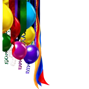 Colorful Party Streamers Png Ujx PNG image