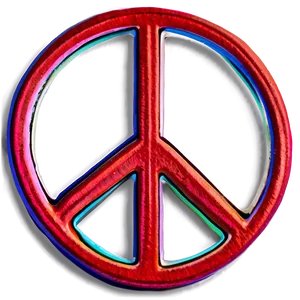 Colorful Peace Sign PNG 67