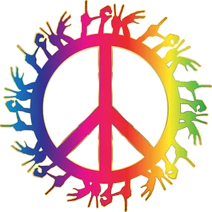 Colorful Peace Signwith Love Hands