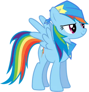 Colorful Pegasus Cartoon Character PNG image