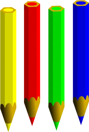 Colorful Pencil Quartet PNG image