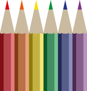 Colorful Pencil Tips Clipart PNG image