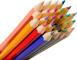 Colorful Pencils Arranged In Row PNG image