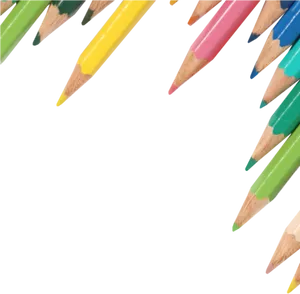 Colorful Pencils Black Background PNG image