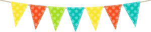Colorful Pennant Banner Decoration PNG image