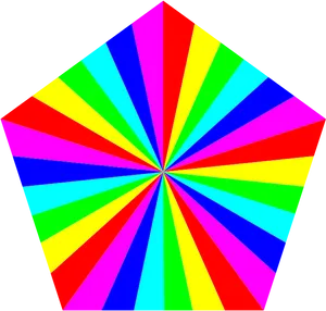 Colorful Pentagon Radiating Pattern PNG image