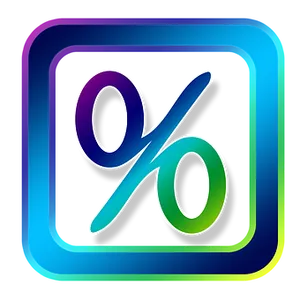 Colorful Percentage Sign Icon