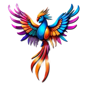 Colorful Phoenix Tattoo PNG 67