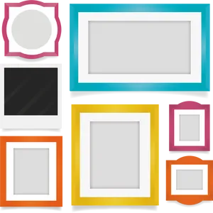 Colorful Photo Frames Collection PNG image