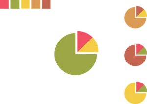 Colorful Pie Charts Graphic