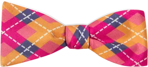 Colorful Plaid Bow Tie PNG image