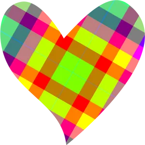 Colorful Plaid Heart Clipart