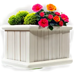 Colorful Planter Box PNG Nlu