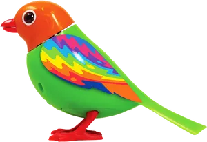 Colorful Plastic Bird Toy PNG image