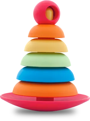 Colorful Plastic Rings Toy PNG image