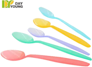 Colorful Plastic Spoons PNG image