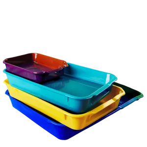 Colorful Plastic Tray PNG Kaj
