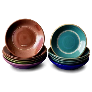 Colorful Plates Assortment PNG Wea98 PNG