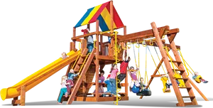 Colorful Playground Activity Center PNG image