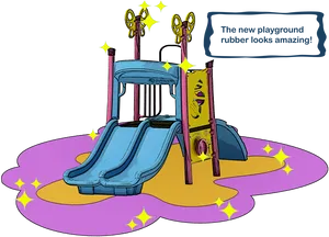 Colorful Playground Equipment Illustration PNG image
