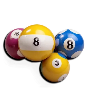 Colorful Pool Ball Set Png Eun PNG image